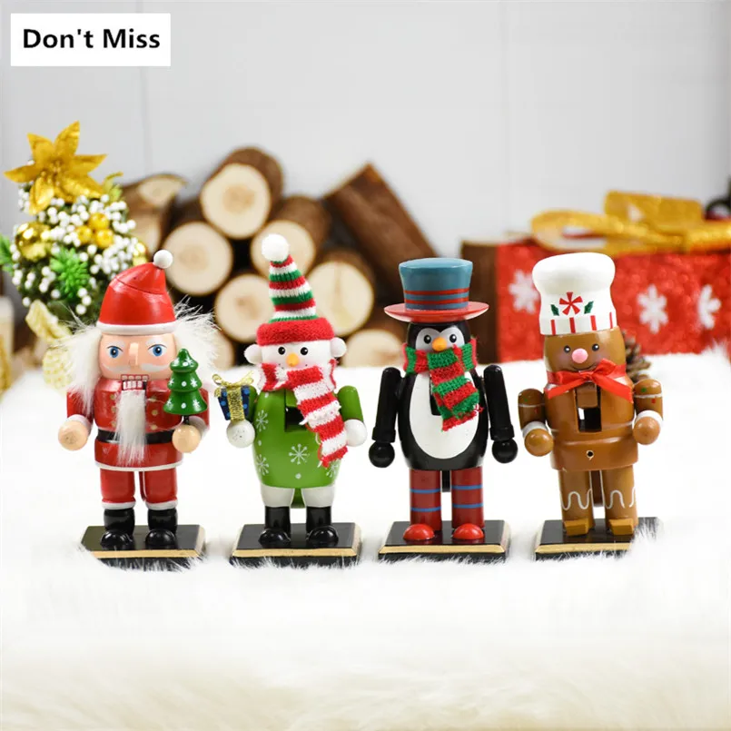 Рождественский подарок для детей деревянные куклы Санта Клаус Снеговик игрушка