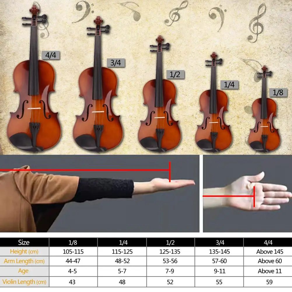 

Natural Violin Glarry 4/4 Acoustic Violin with Case Bow Rosin Strings Tuner Shoulder Rest Wood Violin For Beginner Students