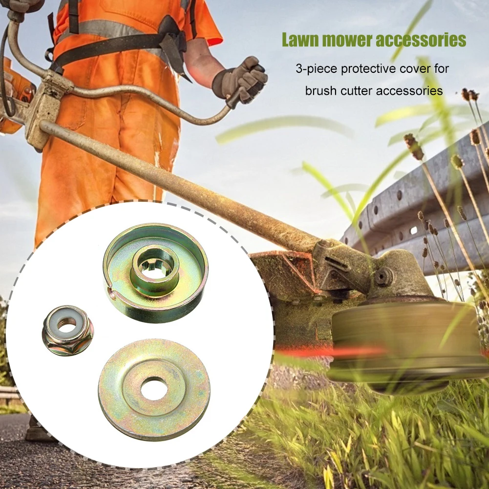 

3Pcs Steel Wire Trimmer Head Nut Fixing Kit Brushcutter Trimmer Gearbox Tool Set Brush Cutter Lawnmower Accessories