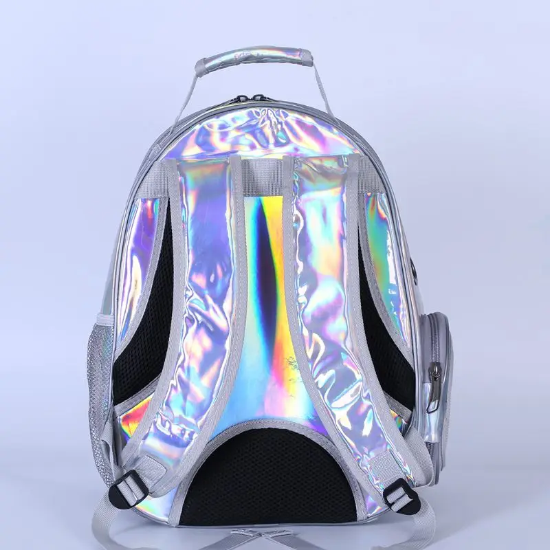 

2020 Fashion Holographic Breathable Astronaut Pet Cat Dog Puppy Carrier Outdoor Travel Bag Space Capsule Backpack