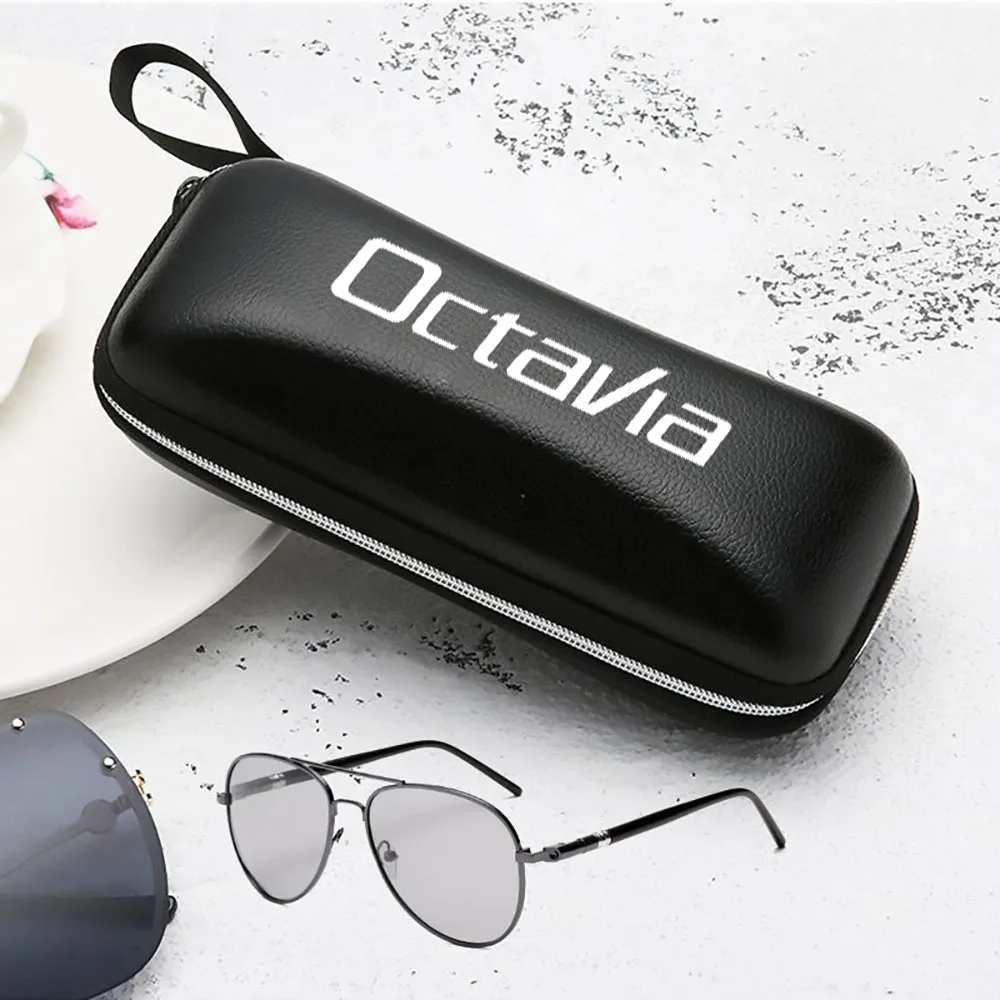 

For Skoda OCTAVIA 2 3 MK2 MK3 a5 Sunglasses Reading Glasses Hard Zipper Box Pouch Case customizable patterns car accessories