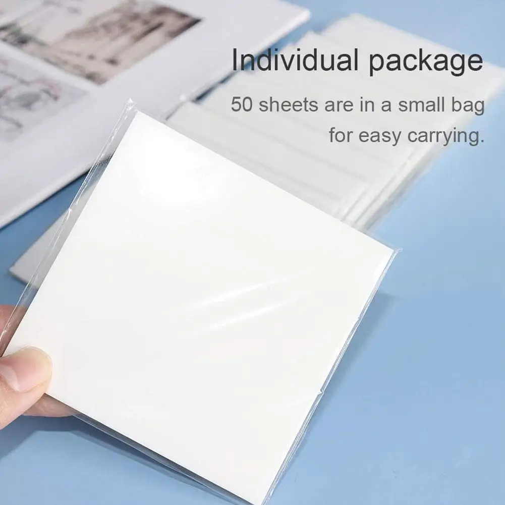 

1Set Waterproof PET Transparent 50 Sheets Memo Pad Sticky Note Paper Schedule Daily To Do It Check List Office School Stationery