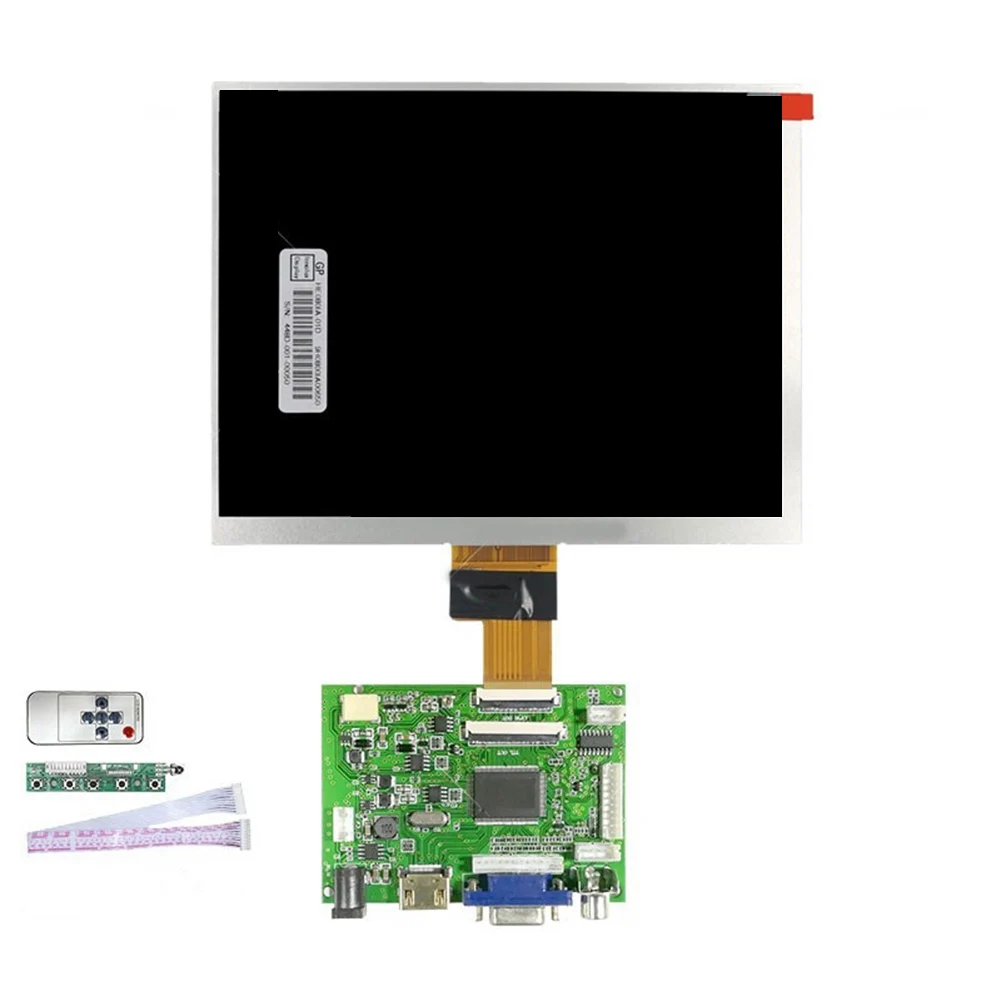 

8" HJ080IA-01E with HDMI VGA 2AV LCD Controller Board 1024x768 IPS LCD Screen LVDS 40pins
