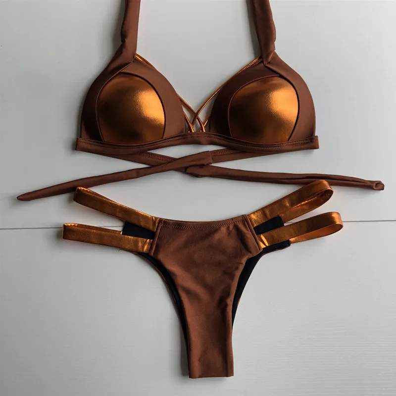 Купальник бикини пуш ап Женский с лямкой на шее|Купальники| |