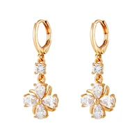 huggie hoop earrings for women hypoallergenic 10mm hoops flower earrings gold plated cubic zirconia dangle earrings jewelry gift