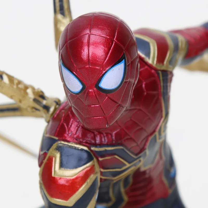 22-27 см игрушки Marvel Мстители Фигурка Человека-паука Железный человек танос Марк MK47 Дэдпул Дэнверс статуя ко железная студия фигурки