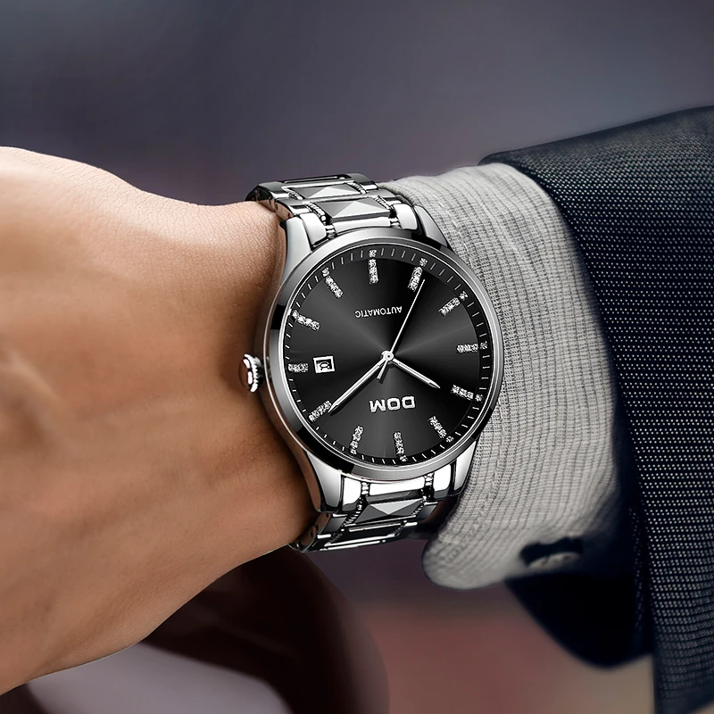 DOM мужские часы автоматические механические с автоматической сменой даты модные