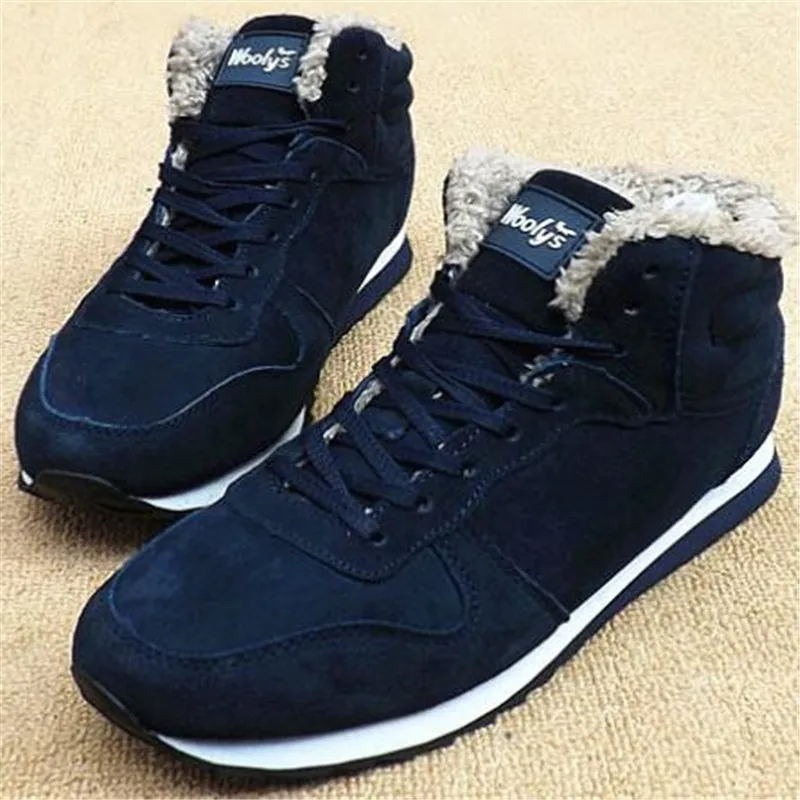 

WOmen boots woen's Winter Shoes Fashion Snow Boots Shoes Plus Size Winter Sneakers Ankle Men Shoes Winter Boots Black Blue