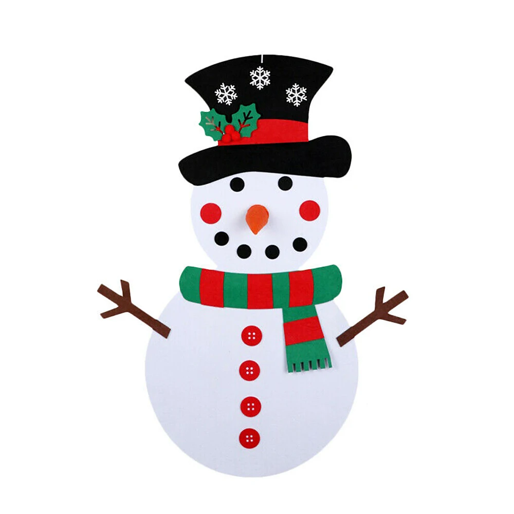 1 Набор Diy войлочный Рождественский Снеговик набор для игр Настенный Съемный