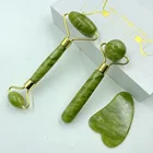 Гуа-Ша массаж Tool натуральный каменный ролик Нефритовая палочка для похудения борьбы с морщинами целлюлитные косметические инструменты скребок для лица