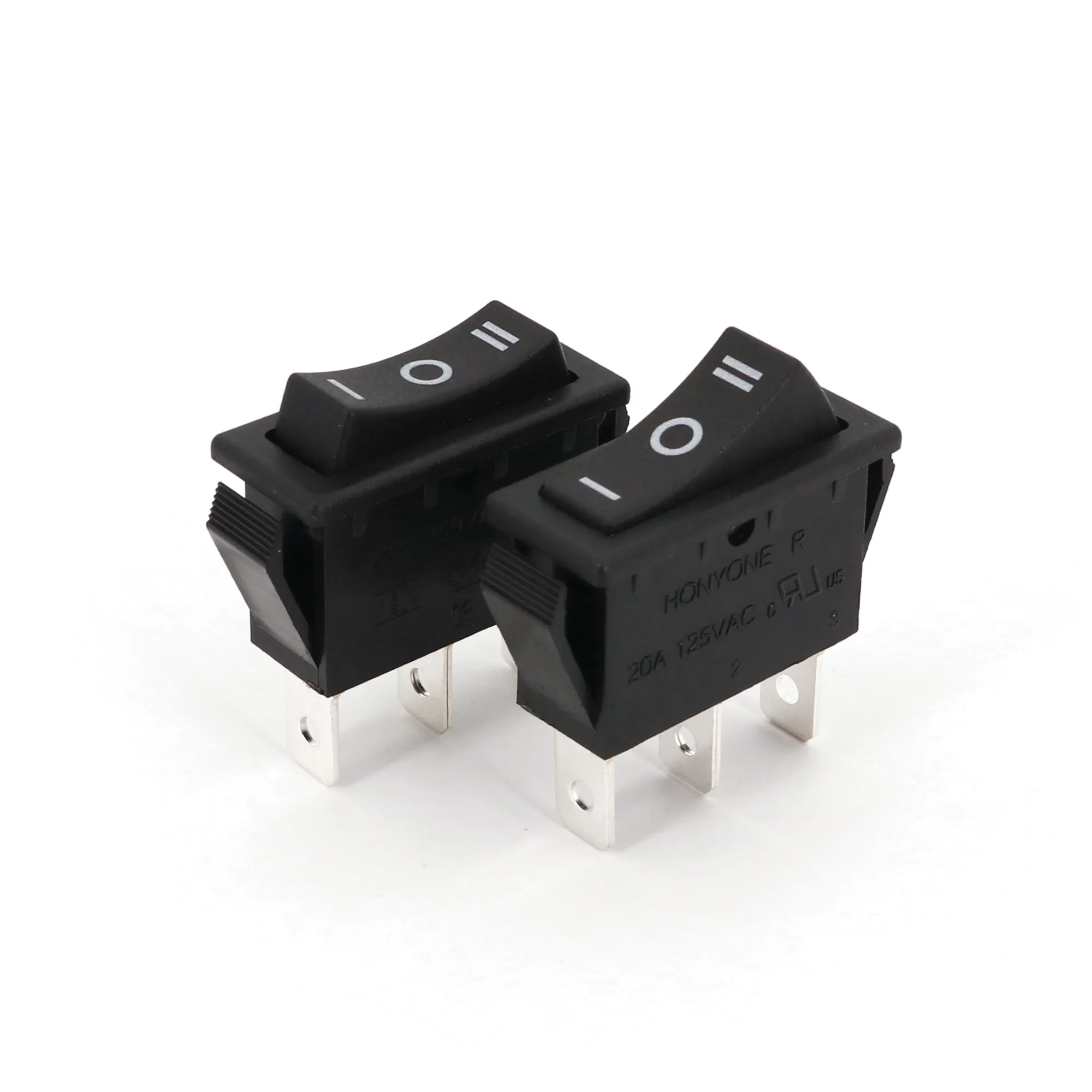 5Pcs Black 32x14mm High Current 3Pin 3-Way SPDT Rocker Switch 20A/125VAC | Обустройство дома