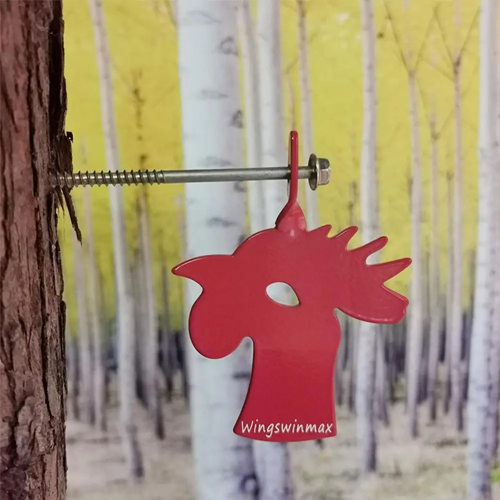 

Red Dot Calibrates Durable Hanging Chicken Head Steel Target Gun Air Training For Airsoft Shooting Fun Hunting Slingshot T7T4