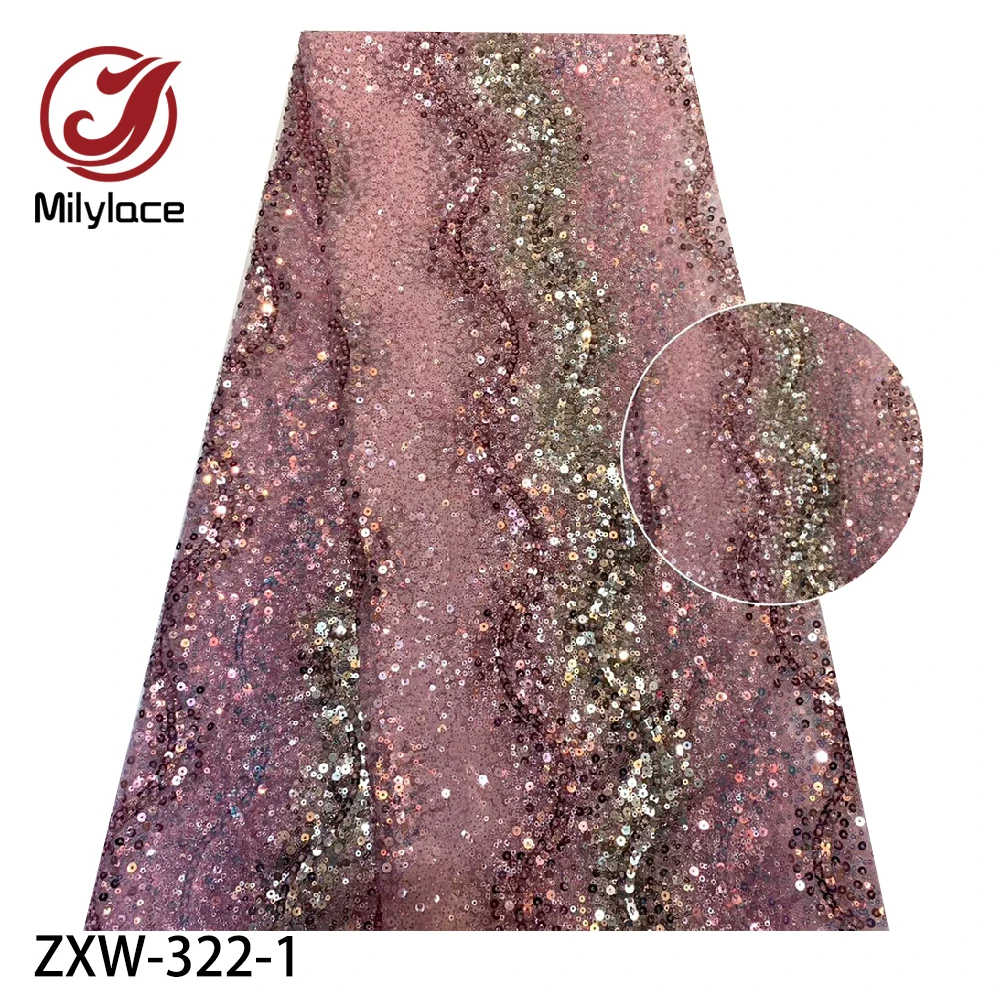 Африканский новый дизайн кружевная сетчатая ткань с блестками