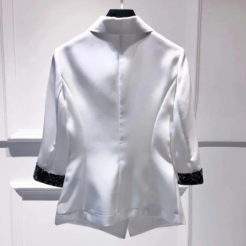 

Размера плюс пальто Блейзер 2020 сезон осень-зима; Модные топы; Пальто женские пикантные леопардовые принт с кружевами в стиле пэчворк; Цвет б...