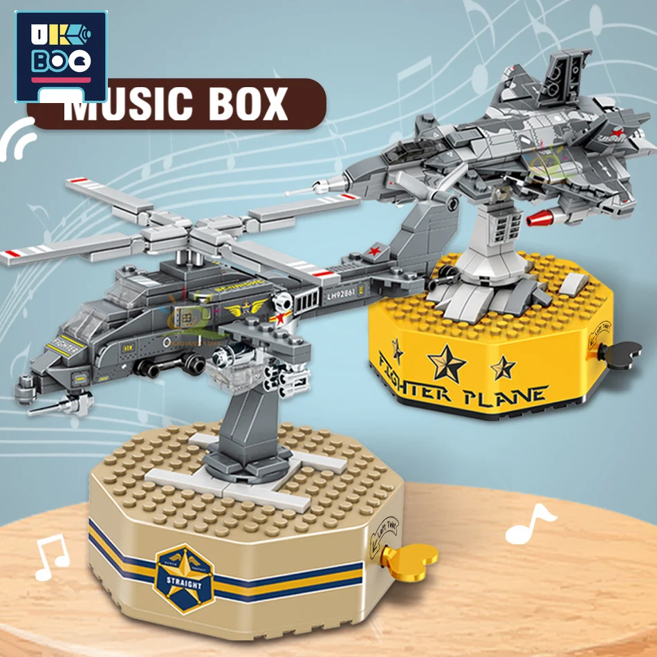 

Детский конструктор UKBOO, военная музыкальная шкатулка