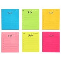 2021 new multifunctional colored self adhesive note pad portable writing pad ruled pages