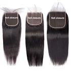 4x4 5x5 HD кружевная застежка 13x 4 прямой прозрачный кружевные фронтальные перуанские человеческие волосы Remy 10-20 дюймов кружевная застежка предварительно выщипанные