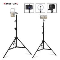 yizhestudio 1 1m1 6m2 0 heigth aluminum tripod with 14 screw for gopro huawei phone live vlog photography selfie stick stand