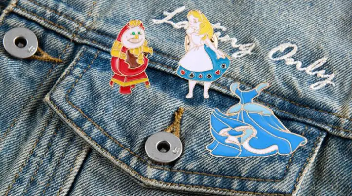 Мультяшная Красавица и чудовище эмаль сказочные сказки платье принцессы