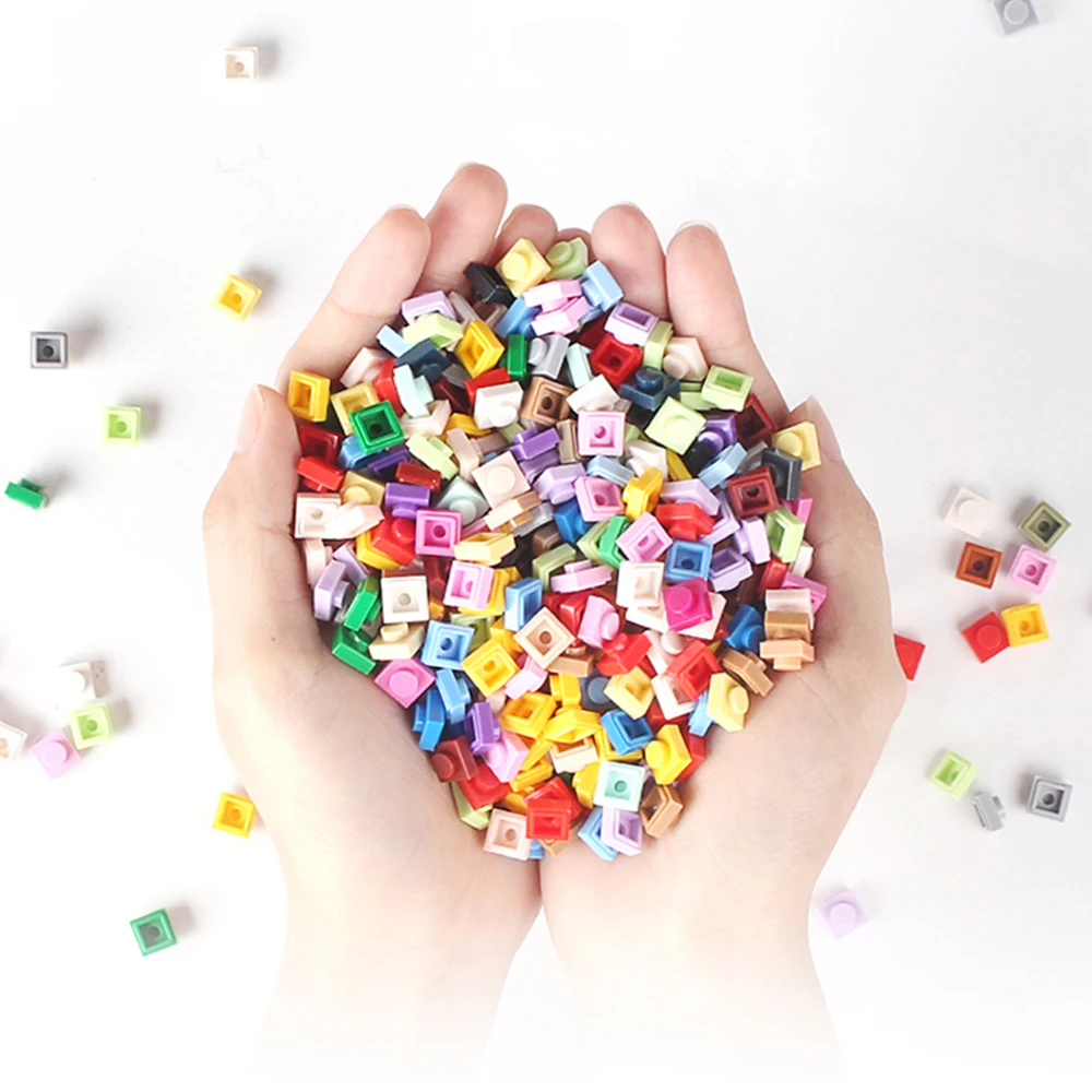 300 шт./упаковка пластиковые строительные блоки 45 цветов|Блочные конструкторы| |