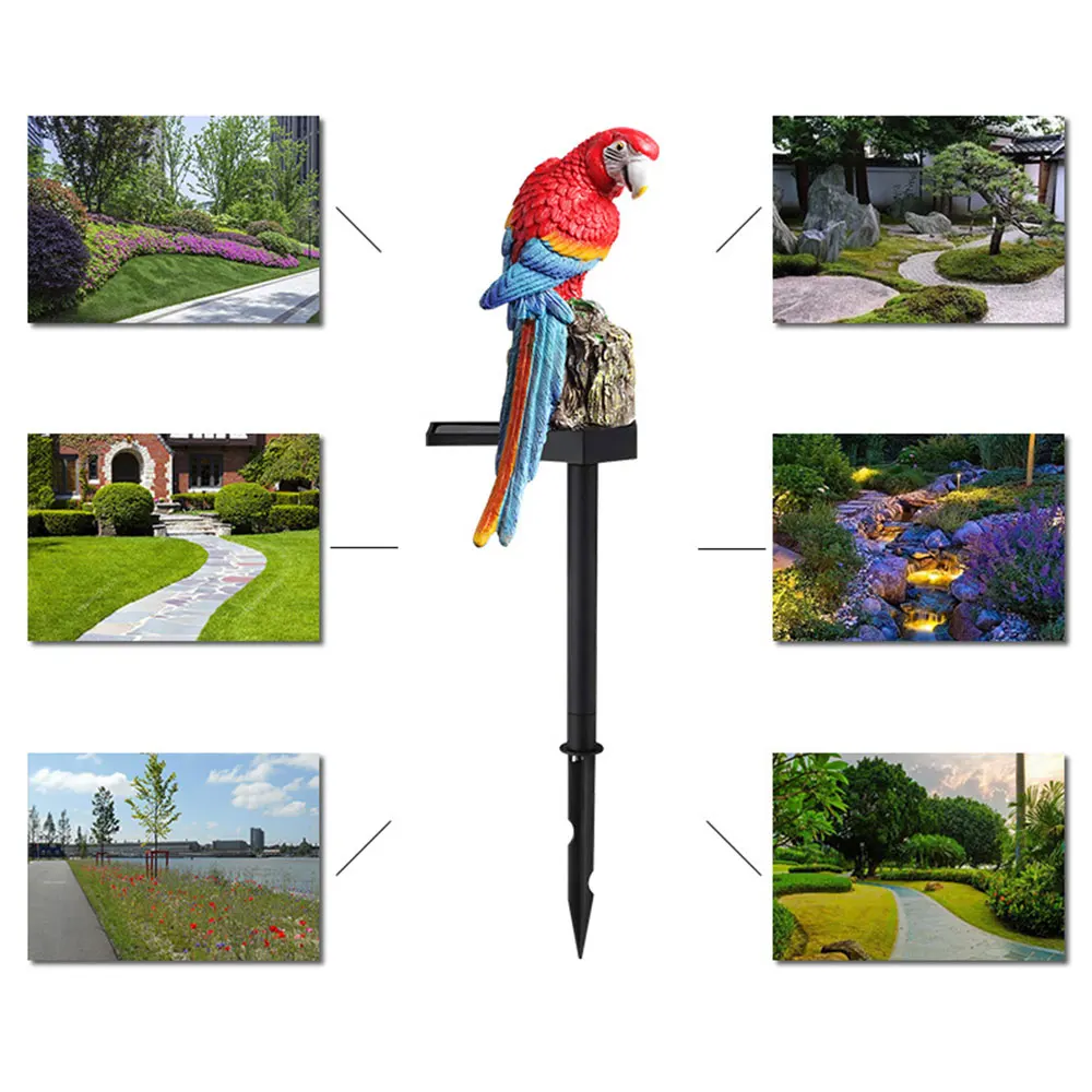 

Solar Lawn Parrot Light Solar Pathway Lights Garden Outdoor Waterproof Landscape Lamp for Lawn Patio Yard Walkway