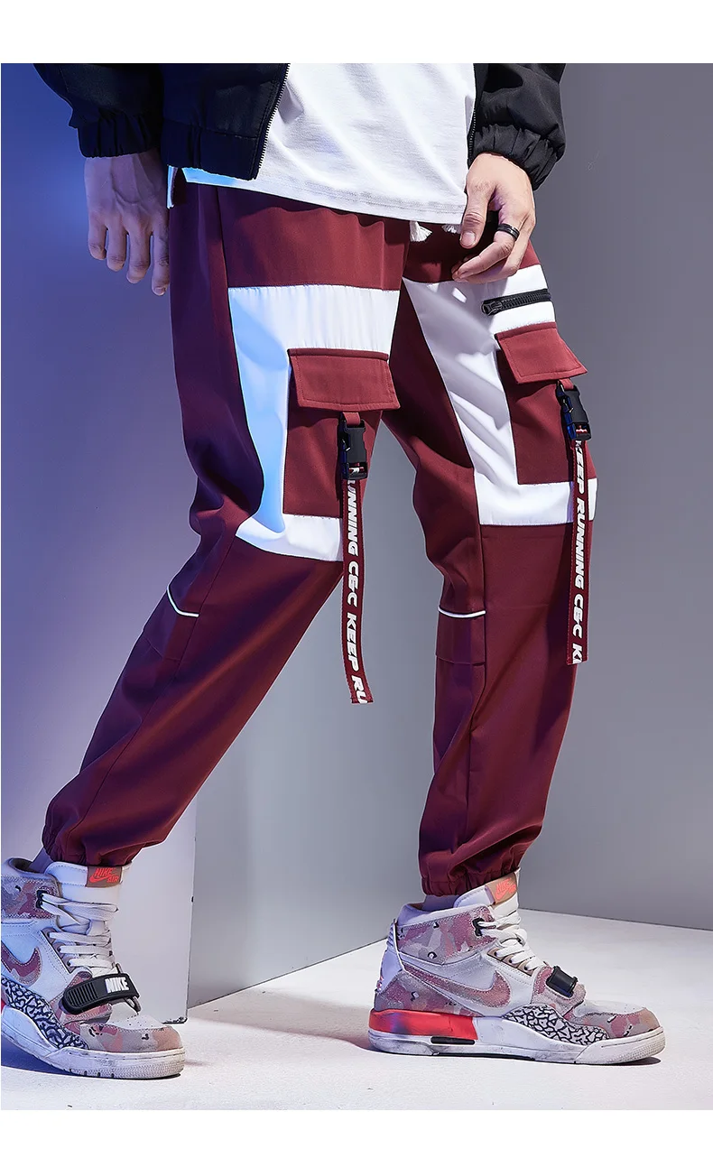 Streetwear Hip Hop Cargo Pants For Mens Pants Fashions Multi-Pocket Black Men Trousers Male Harajuku Sweatpants Joggers