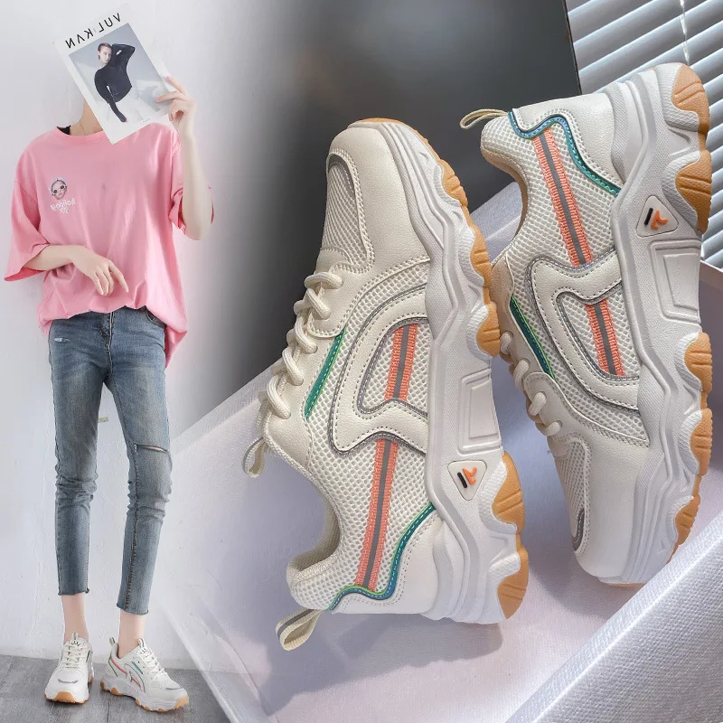 

Кроссовки женские зимние, дышащие светильник, толстая подошва, для бега