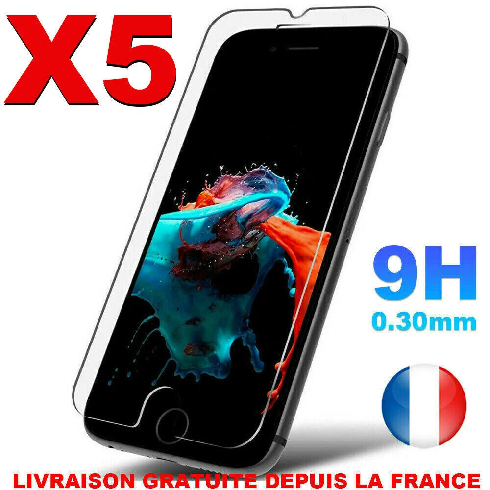 

Vitre protection VERRE TREMP film protecteur cran For iPhone 6/S/7/8/XS/11 12 PRO