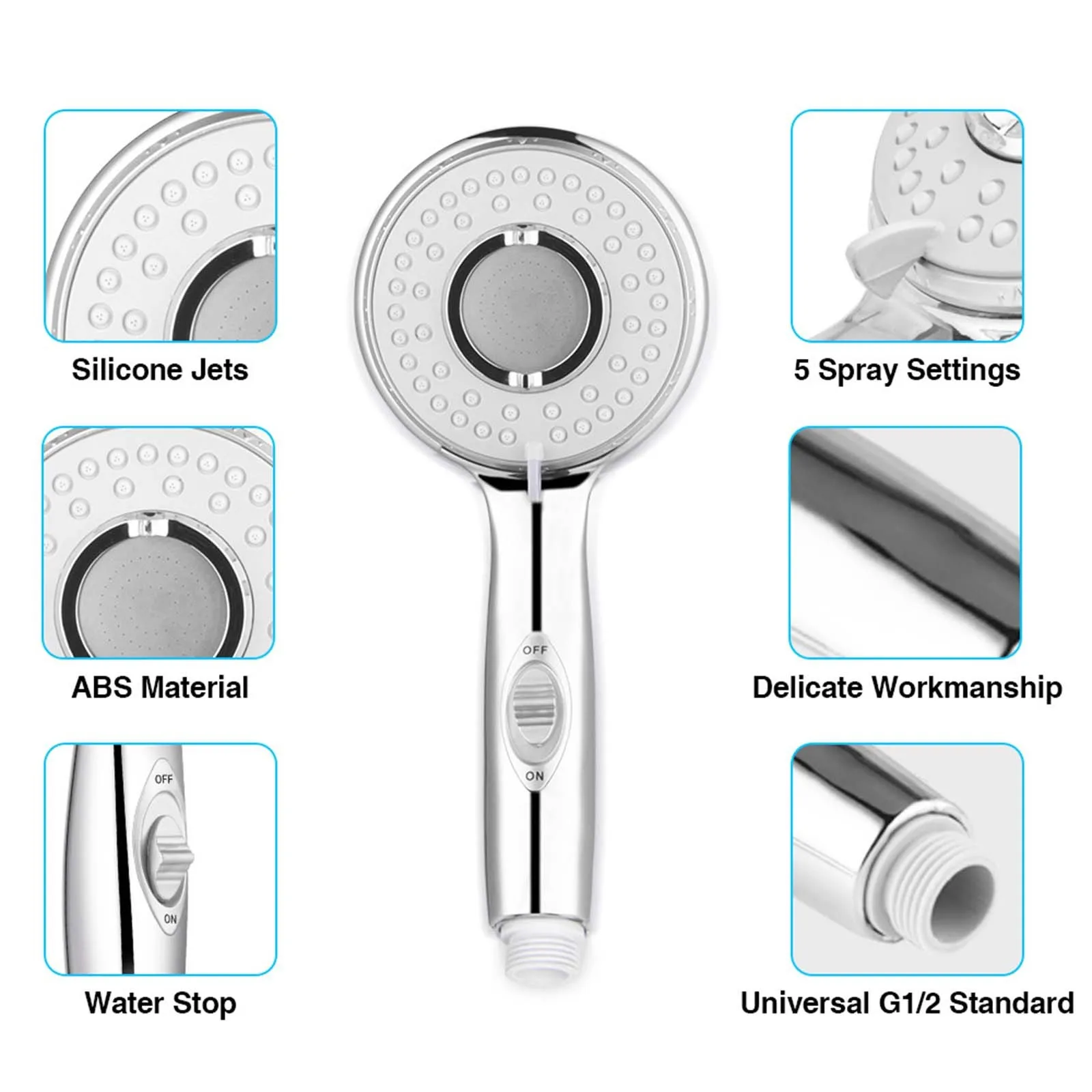 3 режима 5 позиций экономии воды Насадки для душа Давление расслабиться высокого