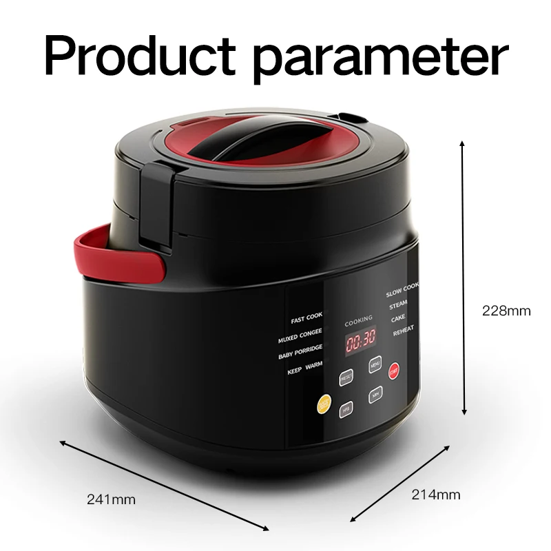 OBDIICAT 12V 24V Mini Rice Cooker 2L Car Truck Soup Porridge Cooking Machine Food Steamer Electric Heating Lunch Box Meal Heater |