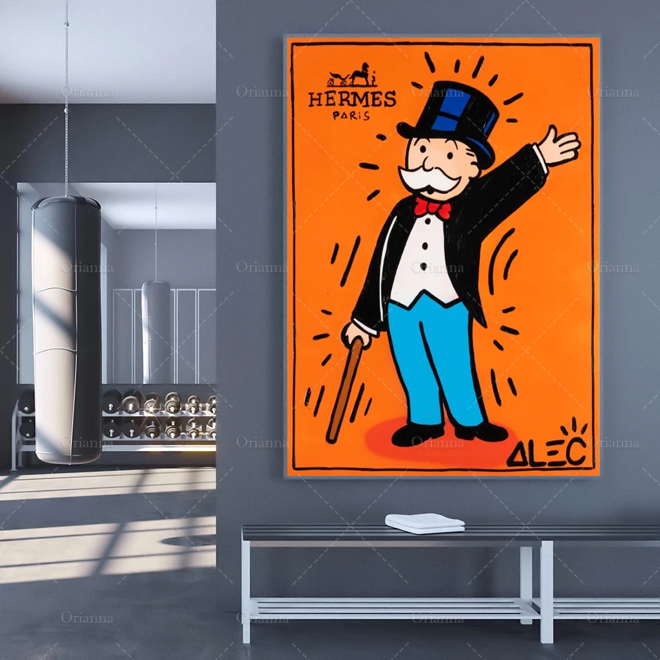 Alec Монополия поп арт граффити искусство холст живопись плакаты и принты