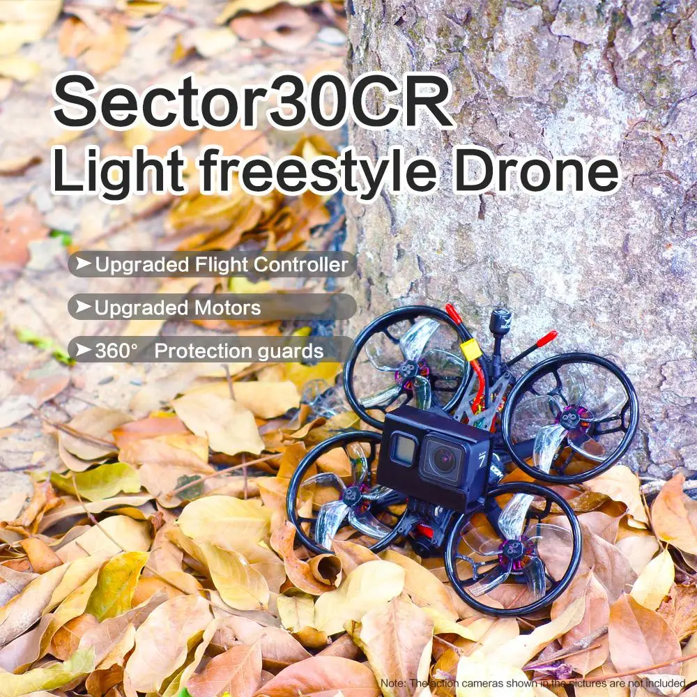

HGLRC Sector30CR Analog Version Zeus F722 Mini BLHELIS 28A 350mW Caddx Ratel 2 AEOLUS 2004 3000KV 4S 1800KV 6S 3inch FPV Drone