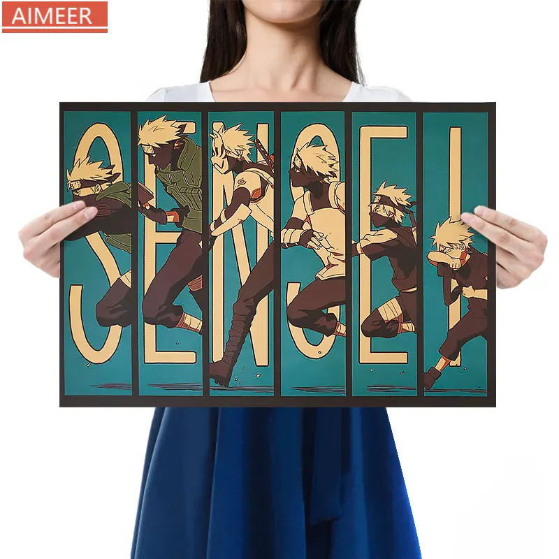 Классические комиксы ниндзя N стиль персонажи Плакаты Плакат в стиле ретро из