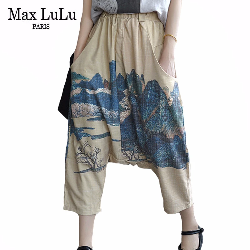 Max LuLu 2020 новые китайские модные дизайнерские женские винтажные брюки свободные