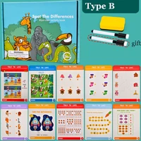 2021 kindergarten teaching aids kids math match game book drawing set learning montessori educational toys for children