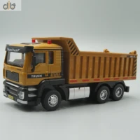 150 diecast metal construction model toy skip truck dumper tipper pull back with soundlight