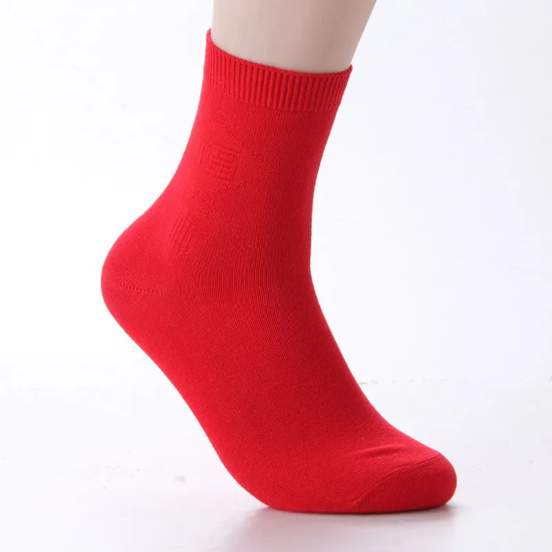 Красные носки в китайском стиле для мужчин и женщин дышащие поглощающие пот