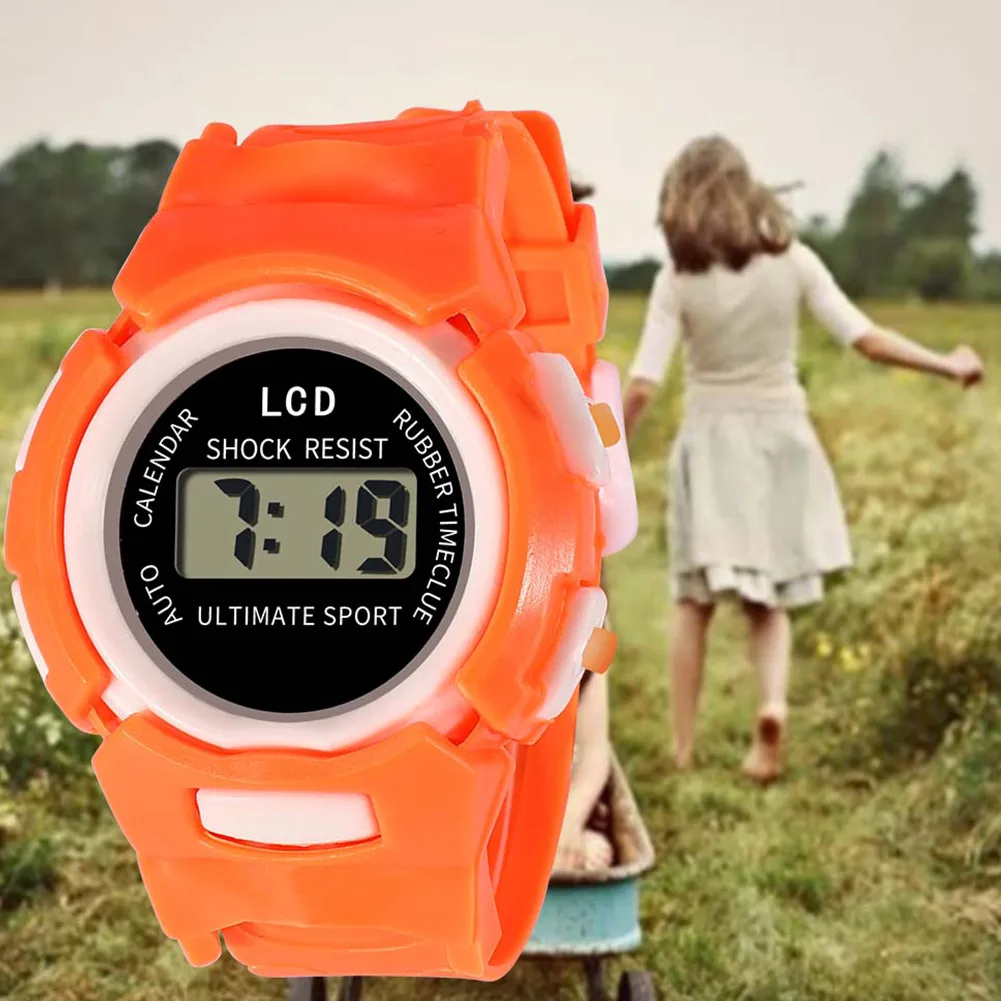 

Fashion and Durable Kids Casual Electronic Watch Children Comfortable Silicone Sports Cute Watches TC21