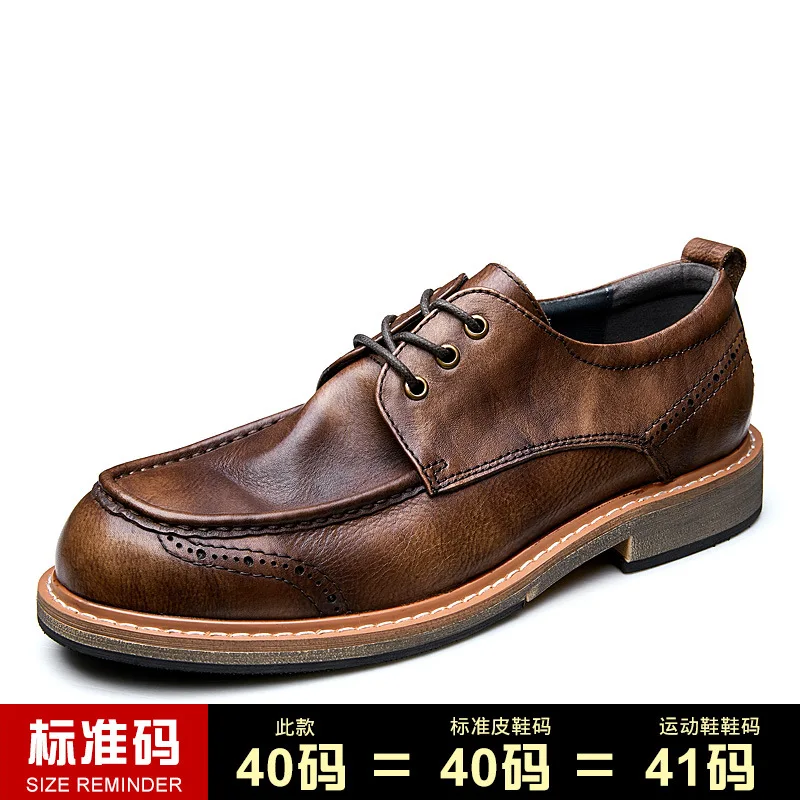 

British Retro Men Leisure Shoes Boots Spring Autumn Winter Men Fashion Casual Shoes Soft Bottom Sneake Summer Breathable Cowhide