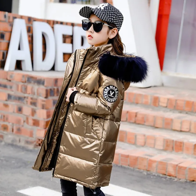 Детский Зимний пуховик для мальчиков и девочек водонепроницаемая парка с