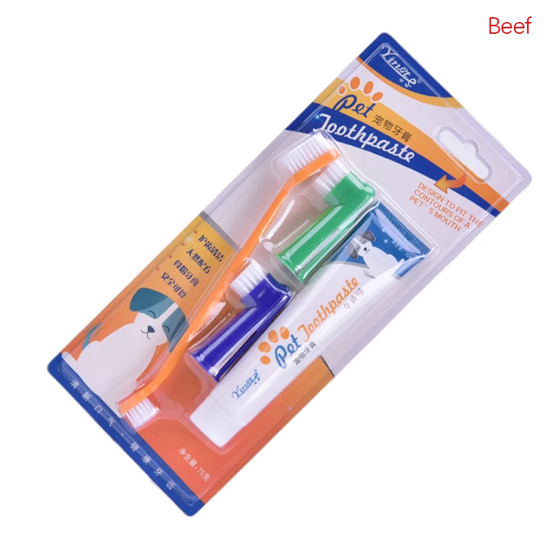 Набор зубных щеток для домашних животных собак кошек щенков говядины зубная