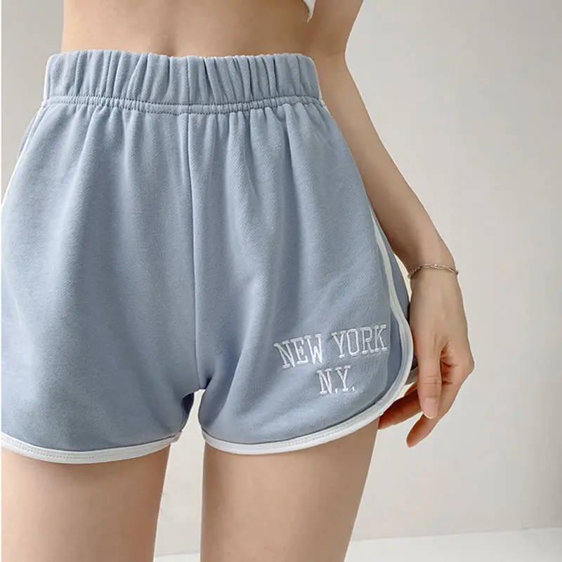 

Split sports shorts children's summer 2021 new loose high waist leisure Yoga Hot Pants Grey wide leg pants fashion[delivery
