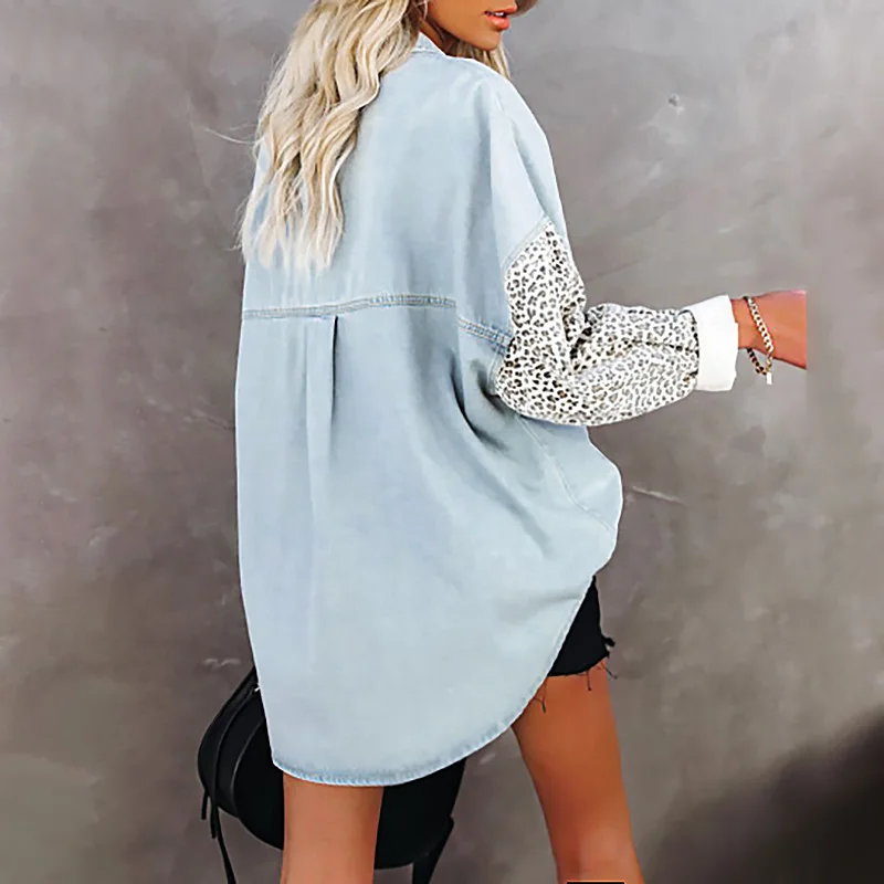 Повседневная Свободная блузка с длинным рукавом женская новая Лоскутная рубашка