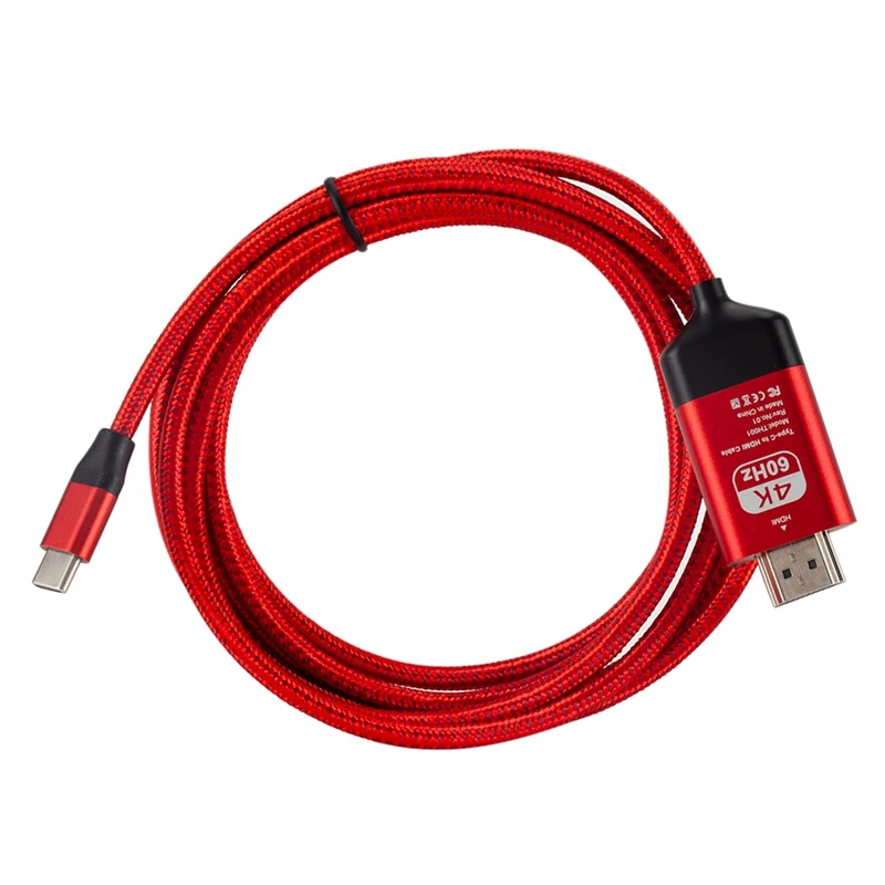 USB C к HDMI 4K Кабель адаптер Тип Thunderbolt 3 для Huaway mate 20 MaecBook Pro 2018 Gaelaxy S9 C| |