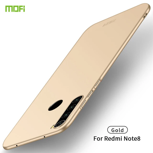 Золотой MOFI для Xiaomi Redmi Note 8 чехол матовый ПК ультра-тонкий полный охват задняя крышка чехол оболочка для Xiaomi Redmi Note 7 Pro Чехол - Цвет: Золотой