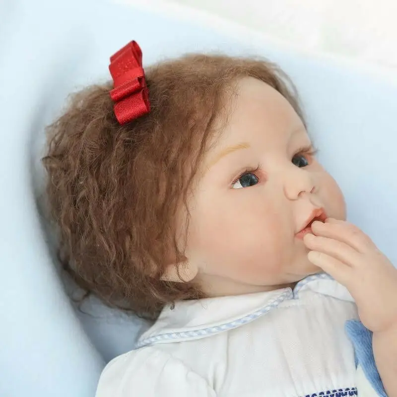 

Мягкая силиконовая виниловая кукла для новорожденных, 22 дюйма