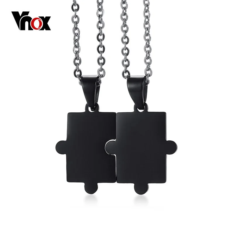 Ожерелье Vnox из нержавеющей стали с надписью His and Her love necklace couple necklacenecklaces for women