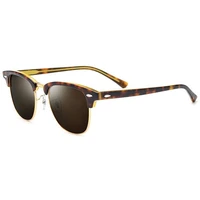fashion semi rim polarized men sunglasses designer 2020 imported acetate women square sun glasses high quality eyeglasses
