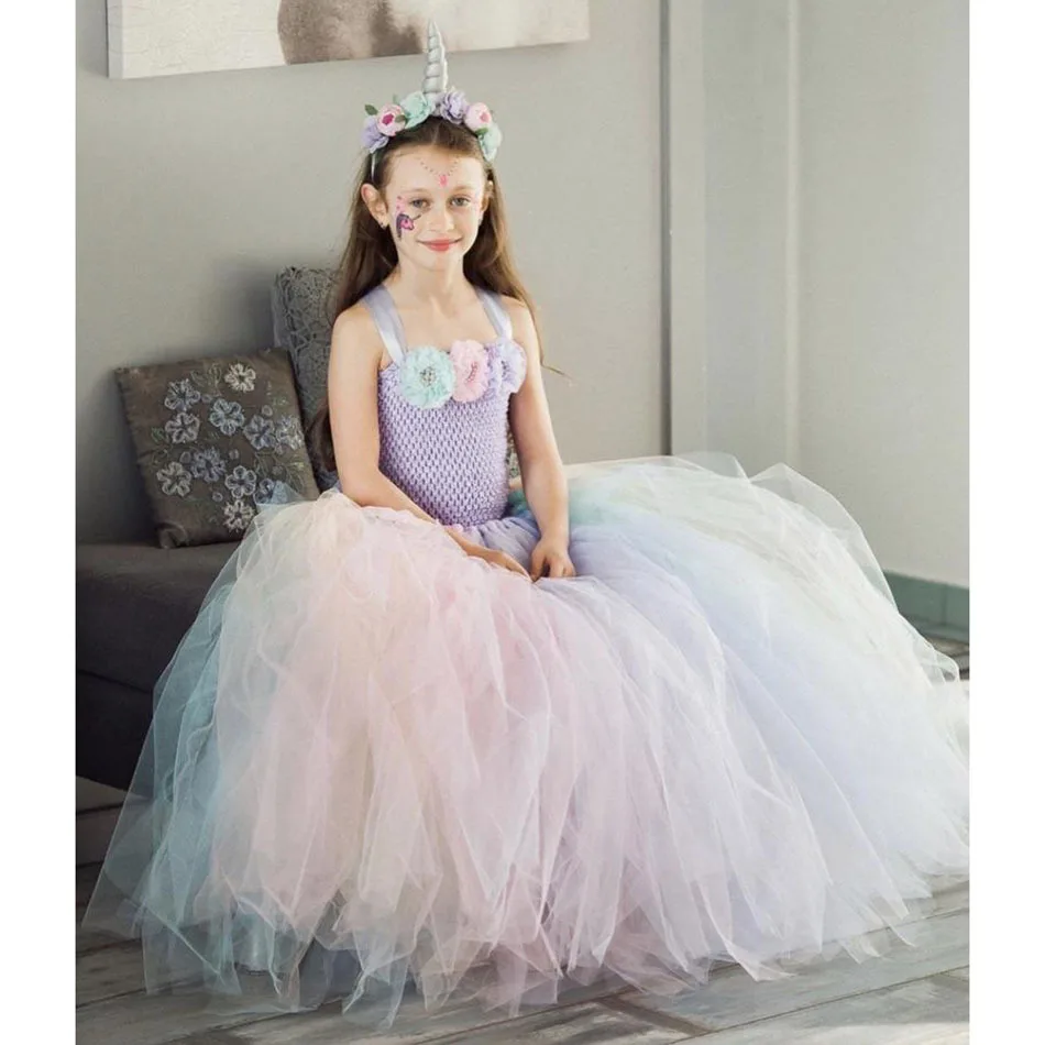 Детское платье-пачка из тюля с бантом на бретельках | Детская одежда и обувь