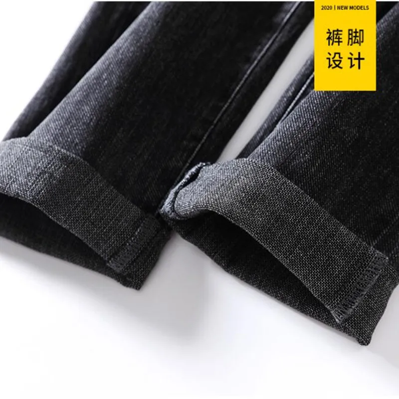 

2021 Classic Style Men Brand Jeans Business Casual Stretch Slim Denim Pants Trousers Male pure cotton Casual pants 28-38